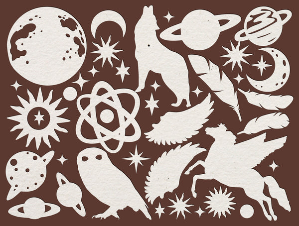 Stamperia COSMOS Art Paper Shapes Laser Cuts Paintable #SBCU005
