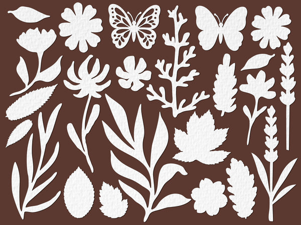 Stamperia FLOWERS AND POEMS Art Paper Shapes Laser Cuts Paintable #SBCU006