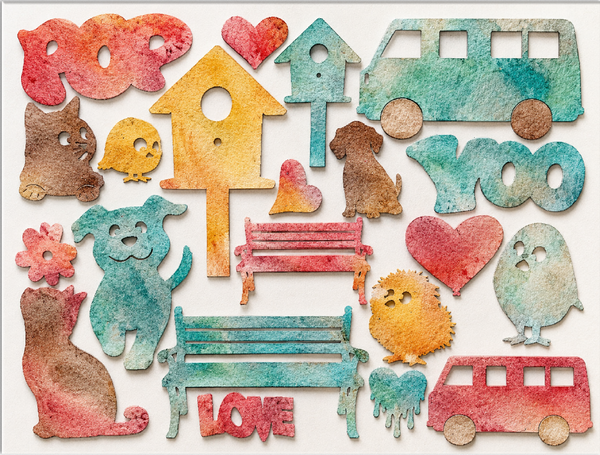 Stamperia FURRY FRIENDS 2 Art Paper Shapes Laser Cuts Paintable #SBCU007