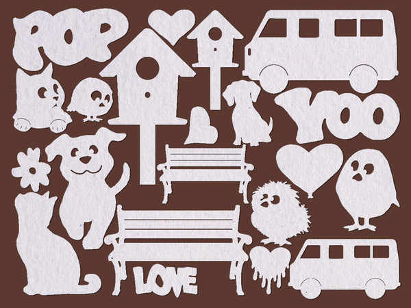 Stamperia FURRY FRIENDS 2 Art Paper Shapes Laser Cuts Paintable #SBCU007