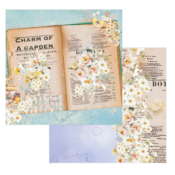 Prima IN FULL BLOOM Collection 12x12 Paper Pad 14 Sheets w/Foil #668495