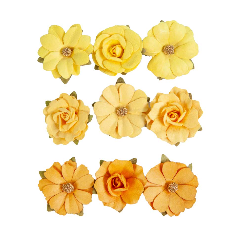 Prima Flowers In Full Bloom WARM SUNSHINE 9 pcs #668594