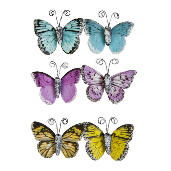 Prima Flowers In Full Bloom ELEGANT WINGS Butterflies 6 pcs #668624