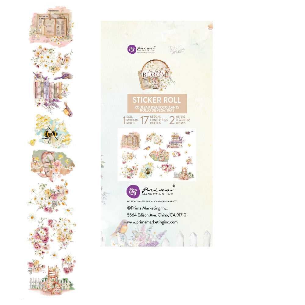 Prima IN FULL BLOOM Collection Sticker Roll, 2 meters  #670085