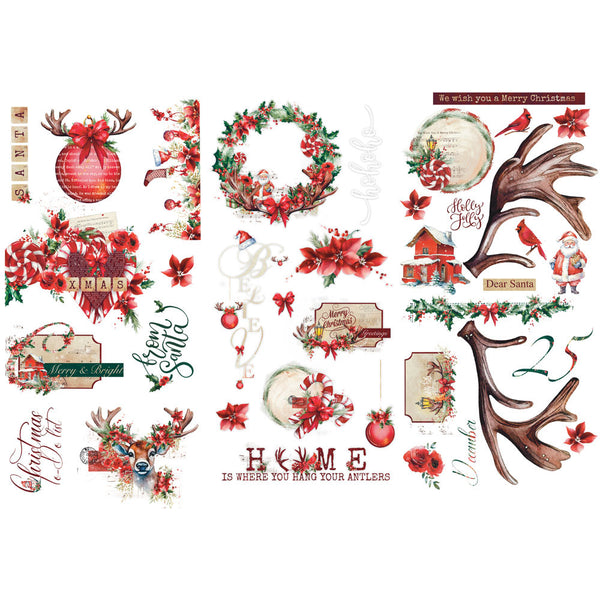 Prima From the NORTH POLE Christmas 6X12 Rub On Transfers 3 sheets #670771