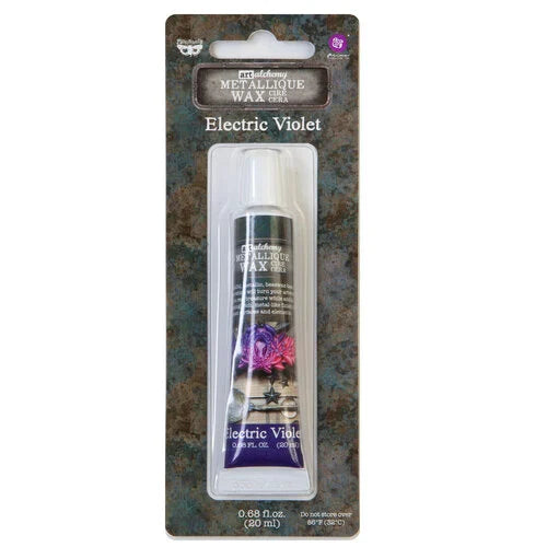 Finnabair Art Alchemy Prima ELECTRIC VIOLET TUBES   Metallic Metallique Wax .68 oz Altered Art Mixed Media #966713