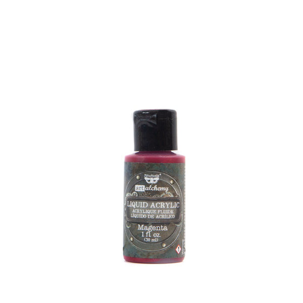 Prima Finnabair Art Alchemy Liquid Acrylic Paint MAGENTA 1 oz. #967260