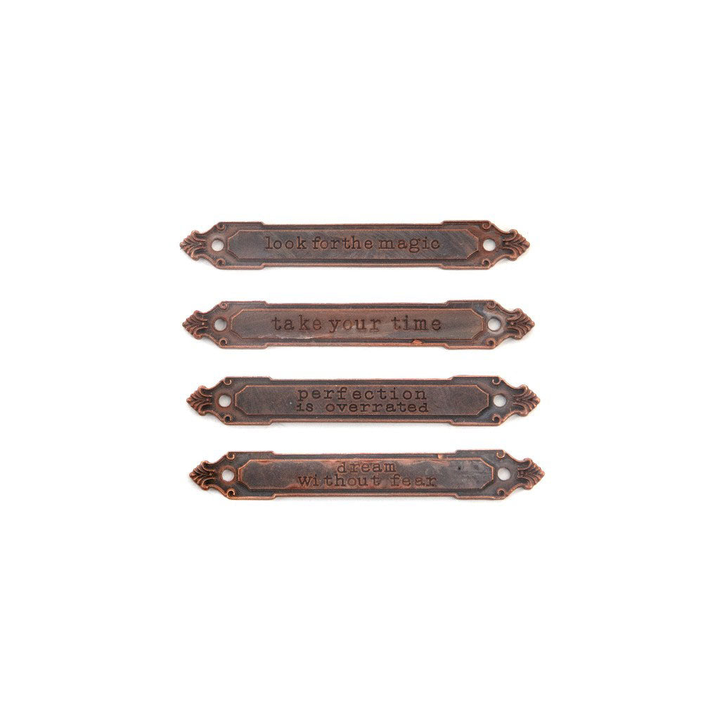 Prima Finnabair RUSTY LABELS Mechanicals 4 Pcs #967710