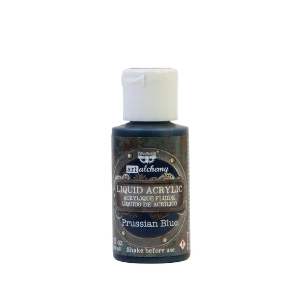 Prima Finnabair Art Alchemy PRUSSIAN BLUE Liquid Acrylic Paint 1 oz. #968250