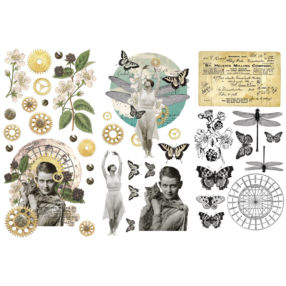 Finnabair Prima FAIRYLAND 6X12 Decor Transfers 3 sheets #969462