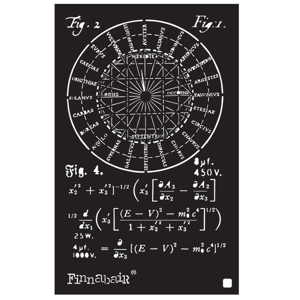 Prima Finnabair 6.5"x9.5" Stencil ROCKET SCIENCE Paint Mixed Media Home Decor #969769