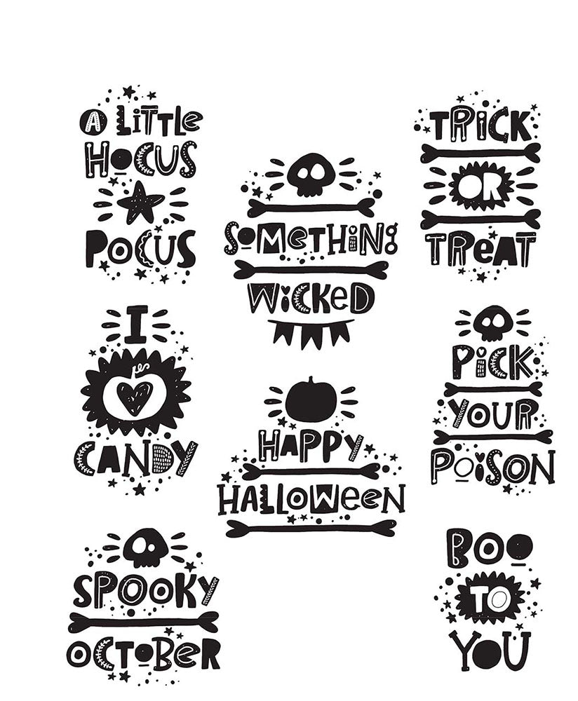 Tim Holtz HALLOWEEN WHATNOTS Cling Mounted Red Rubber Stamps #CMS491