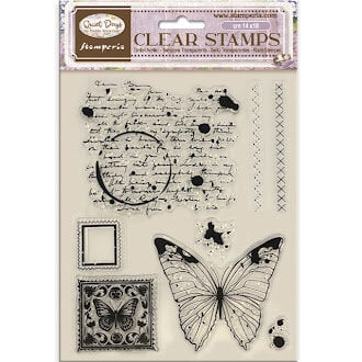 Stamperia QUIET DAYS - BUTTERFLY Acrylic Stamps 14 x 18 cm #WTK230