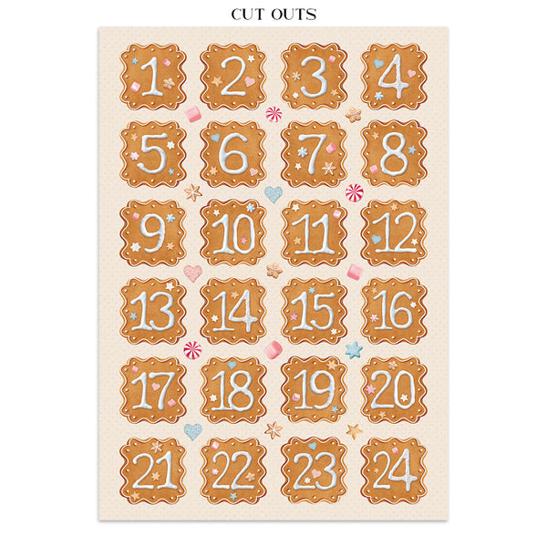 Stamperia CANDY CHRISTMAS A4 Junk Journal Stickers Cut outs Backgrounds #SBJK01