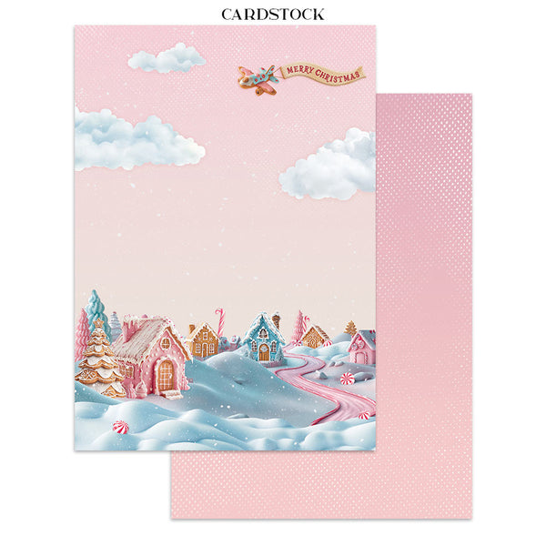 Stamperia CANDY CHRISTMAS A4 Junk Journal Stickers Cut outs Backgrounds #SBJK01