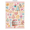 Stamperia CANDY CHRISTMAS A4 Junk Journal Stickers Cut outs Backgrounds #SBJK01