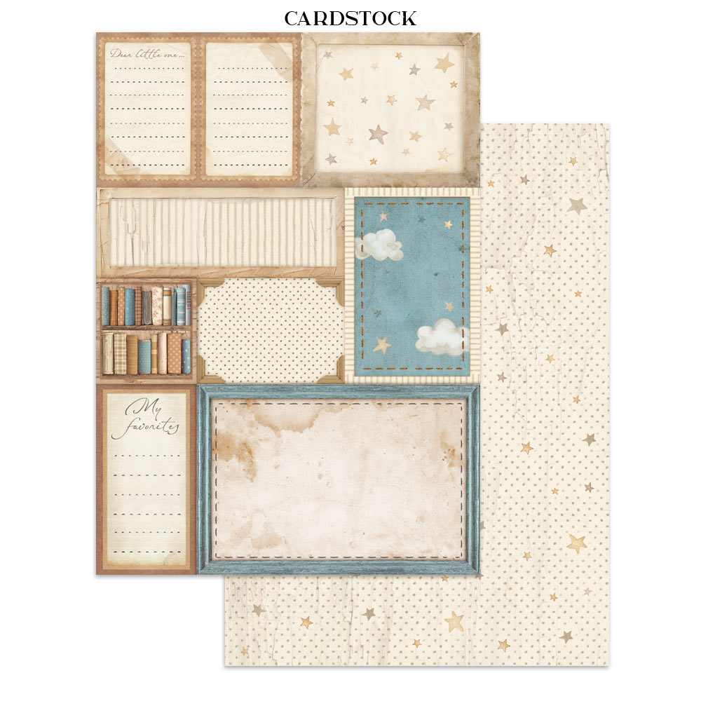 Stamperia BABY A4 Junk Journal Stickers Cut outs Backgrounds #SBJK12