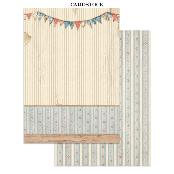 Stamperia BABY A4 Junk Journal Stickers Cut outs Backgrounds #SBJK12