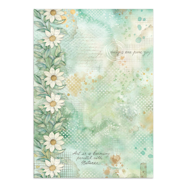 Stamperia DAISY ART A4 Junk Journal Stickers Cut outs Backgrounds #SBJK14