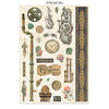Stamperia GARDENS OF TIME A4 Junk Journal Stickers Cut outs Backgrounds #SBJK17