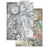 Stamperia GARDENS OF TIME A4 Junk Journal Stickers Cut outs Backgrounds #SBJK17