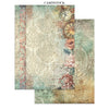 Stamperia GARDENS OF TIME A4 Junk Journal Stickers Cut outs Backgrounds #SBJK17