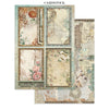 Stamperia GARDENS OF TIME A4 Junk Journal Stickers Cut outs Backgrounds #SBJK17