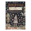 Junk journal book titled 'Gardens of Time' by Stamperia with decorative elements on a white background.