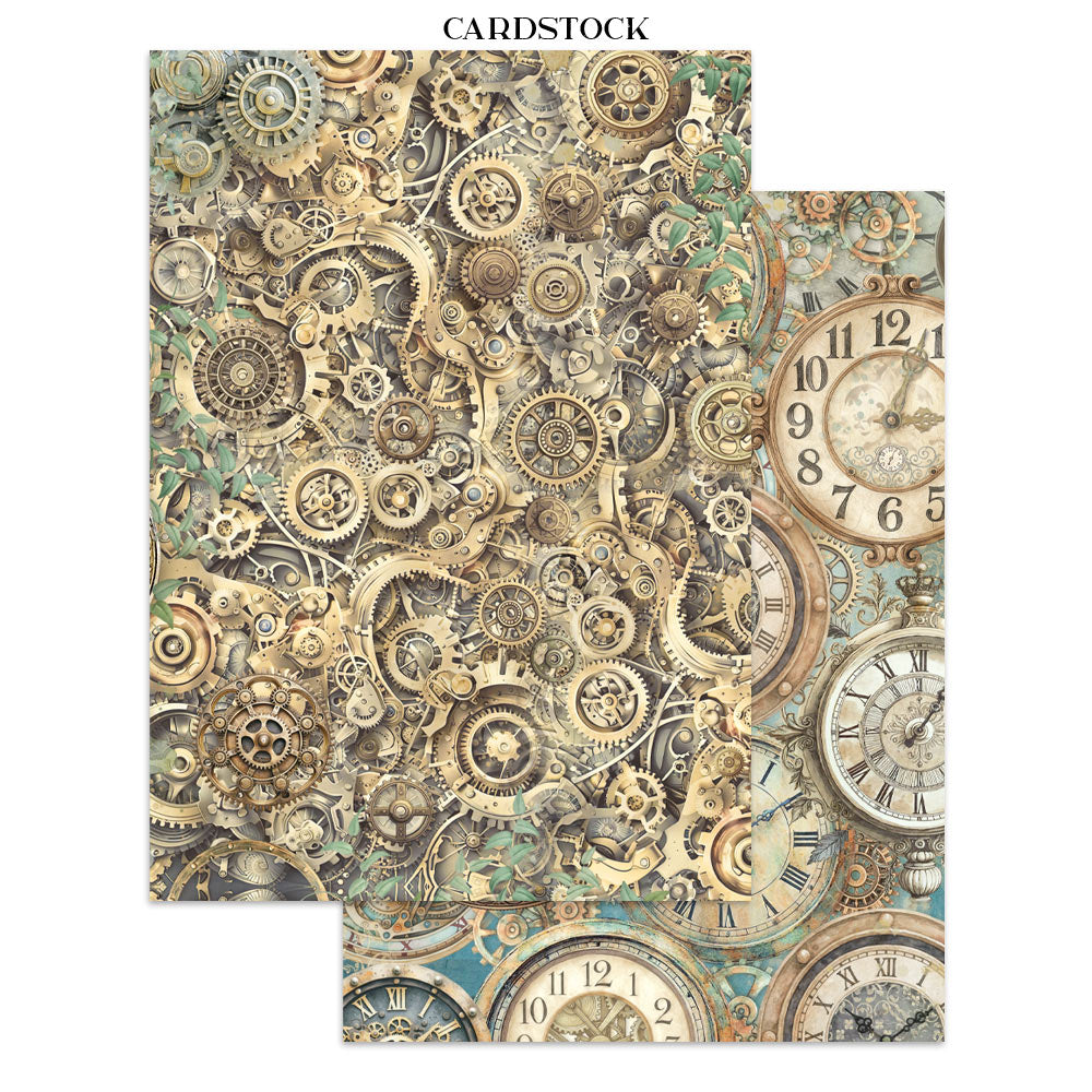 Stamperia GARDENS OF TIME A4 Junk Journal Stickers Cut outs Backgrounds #SBJK17