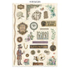 Stamperia GARDENS OF TIME A4 Junk Journal Stickers Cut outs Backgrounds #SBJK17