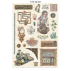 Stamperia GARDENS OF TIME A4 Junk Journal Stickers Cut outs Backgrounds #SBJK17