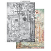 Stamperia GARDENS OF TIME A4 Junk Journal Stickers Cut outs Backgrounds #SBJK17