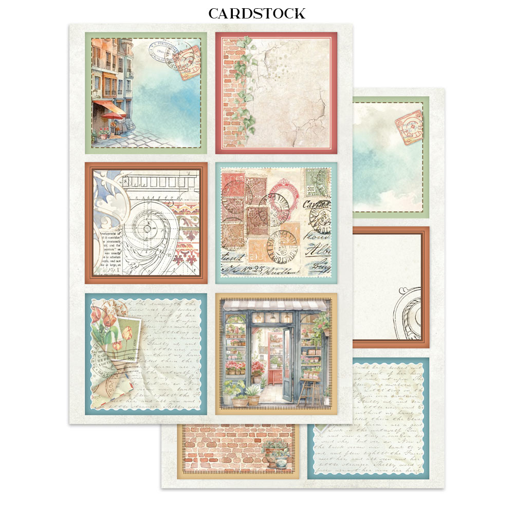 Stamperia ART OF TRAVELLING A4 Junk Journal Stickers Cut outs Backgrounds #SBJK18