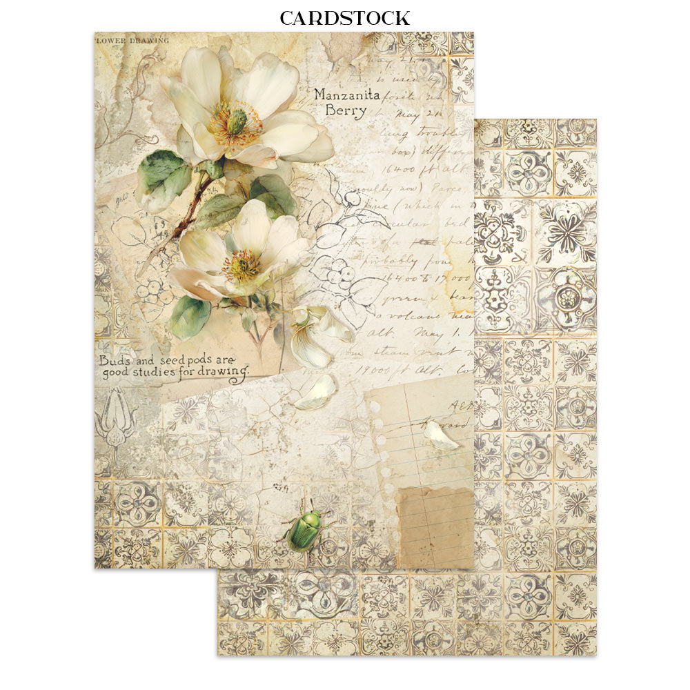 PRE-ORDER / RE-ORDER Stamperia ALL AROUND - A4 Junk Journal - Stickers Cut outs Backgrounds #SBJK20