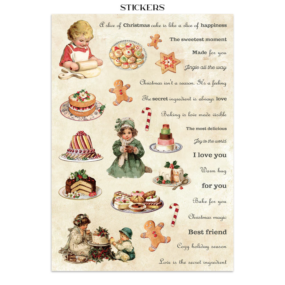 Stamperia CLASSIC CHRISTMAS - A4 Junk Journal - Stickers Cut outs Backgrounds #SBJK23