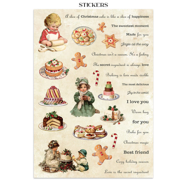 Stamperia CLASSIC CHRISTMAS - A4 Junk Journal - Stickers Cut outs Backgrounds #SBJK23