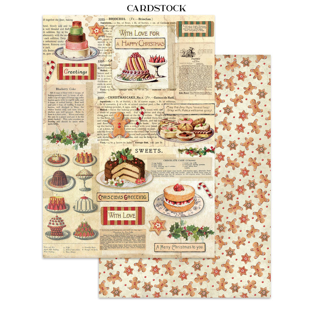 Stamperia CLASSIC CHRISTMAS - A4 Junk Journal - Stickers Cut outs Backgrounds #SBJK23