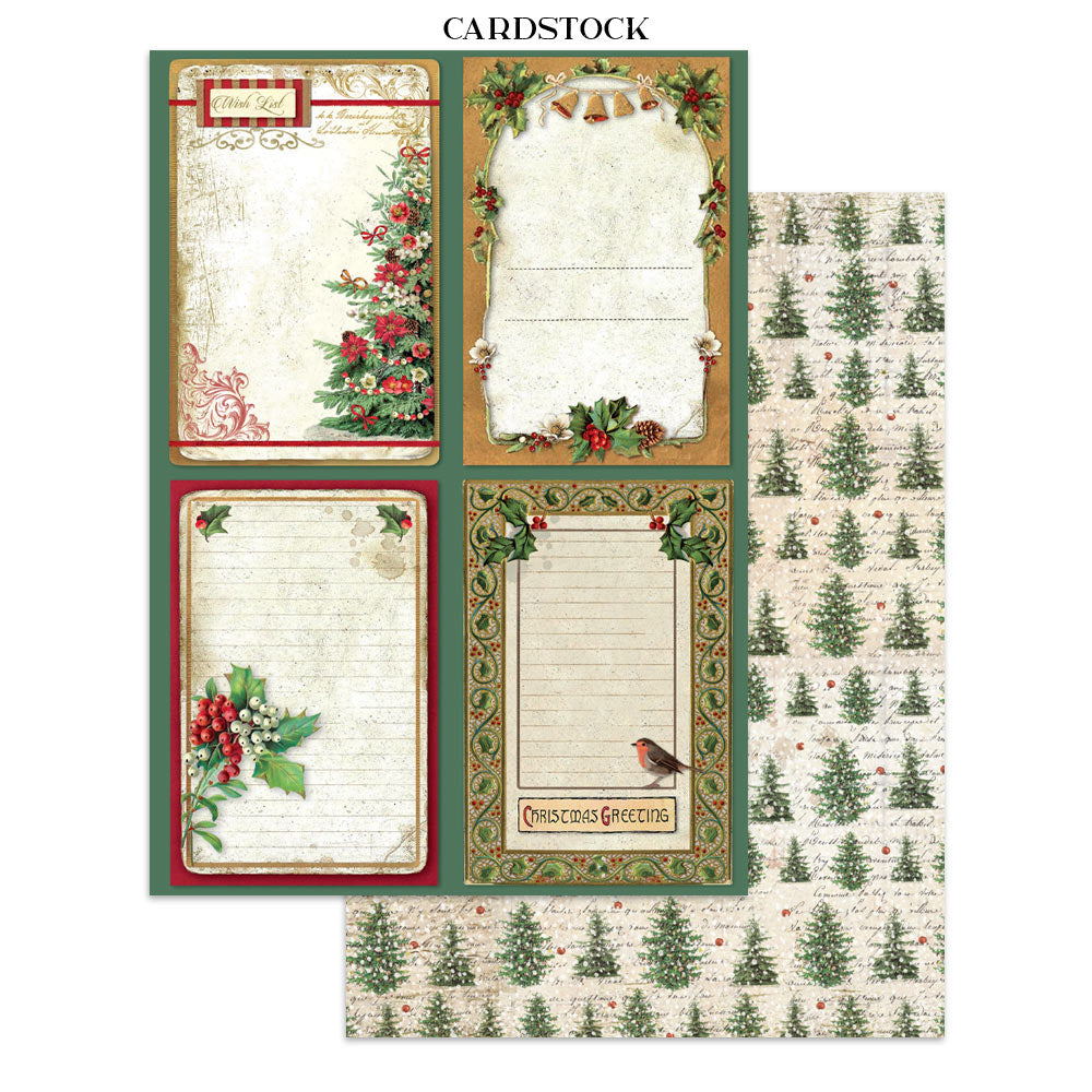 Stamperia CLASSIC CHRISTMAS - A4 Junk Journal - Stickers Cut outs Backgrounds #SBJK23
