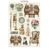 Stamperia SYMPHONY - A4 Junk Journal - Stickers Cut outs Backgrounds #SBJK24