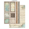 Stamperia SYMPHONY - A4 Junk Journal - Stickers Cut outs Backgrounds #SBJK24