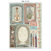 Stamperia SYMPHONY - A4 Junk Journal - Stickers Cut outs Backgrounds #SBJK24