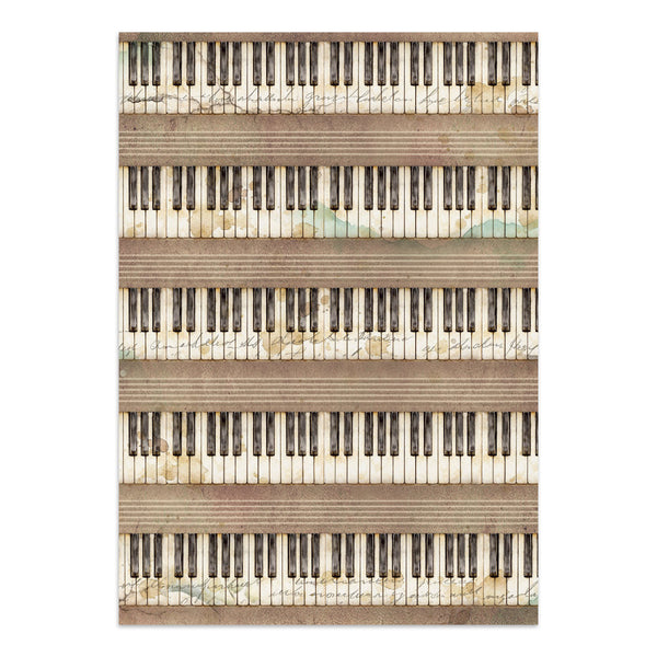 Stamperia SYMPHONY - A4 Junk Journal - Stickers Cut outs Backgrounds #SBJK24