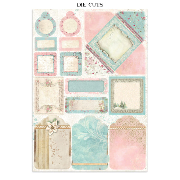 Stamperia WINTER MAGIC - A4 Junk Journal - Stickers Cut outs Backgrounds #SBJK25