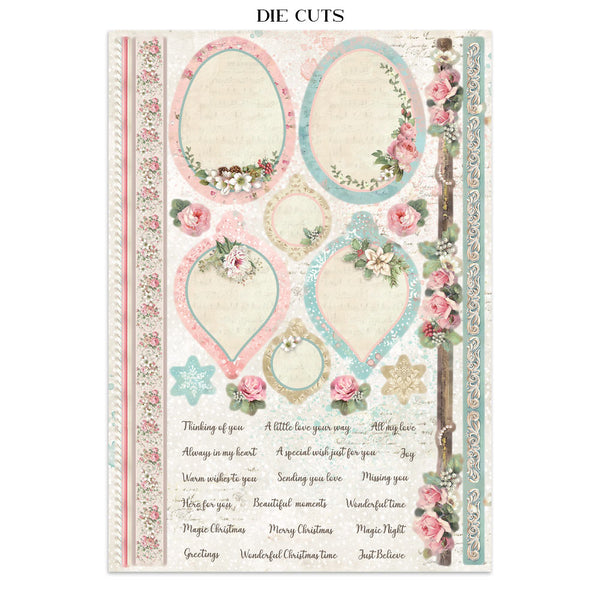 Stamperia WINTER MAGIC - A4 Junk Journal - Stickers Cut outs Backgrounds #SBJK25