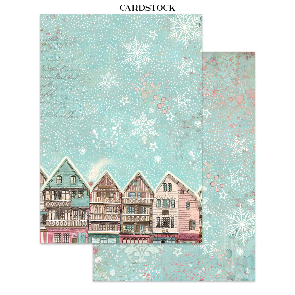 Stamperia WINTER MAGIC - A4 Junk Journal - Stickers Cut outs Backgrounds #SBJK25