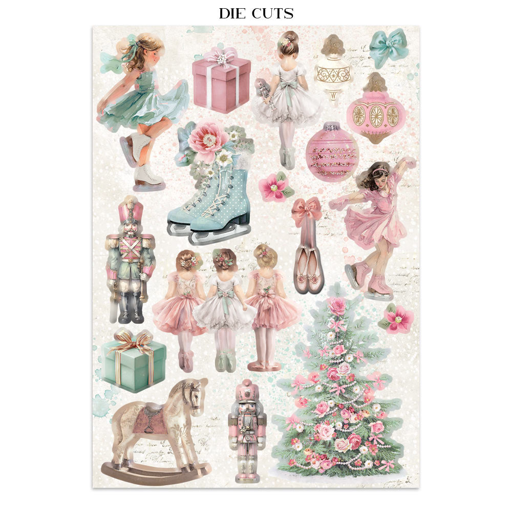 Stamperia WINTER MAGIC - A4 Junk Journal - Stickers Cut outs Backgrounds #SBJK25
