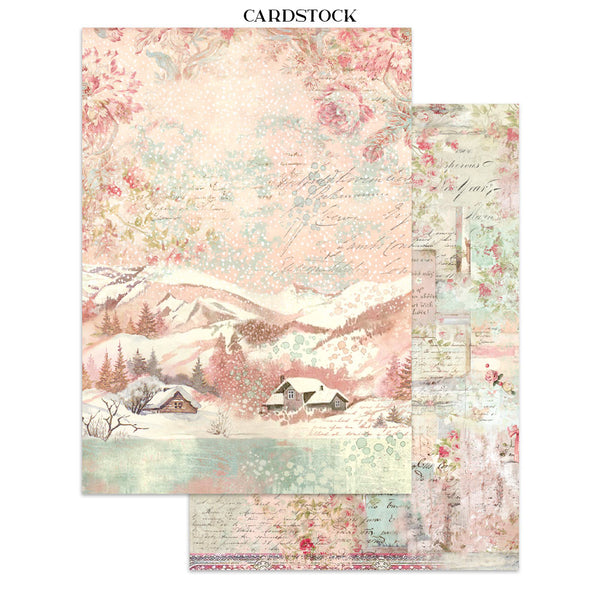 Stamperia WINTER MAGIC - A4 Junk Journal - Stickers Cut outs Backgrounds #SBJK25