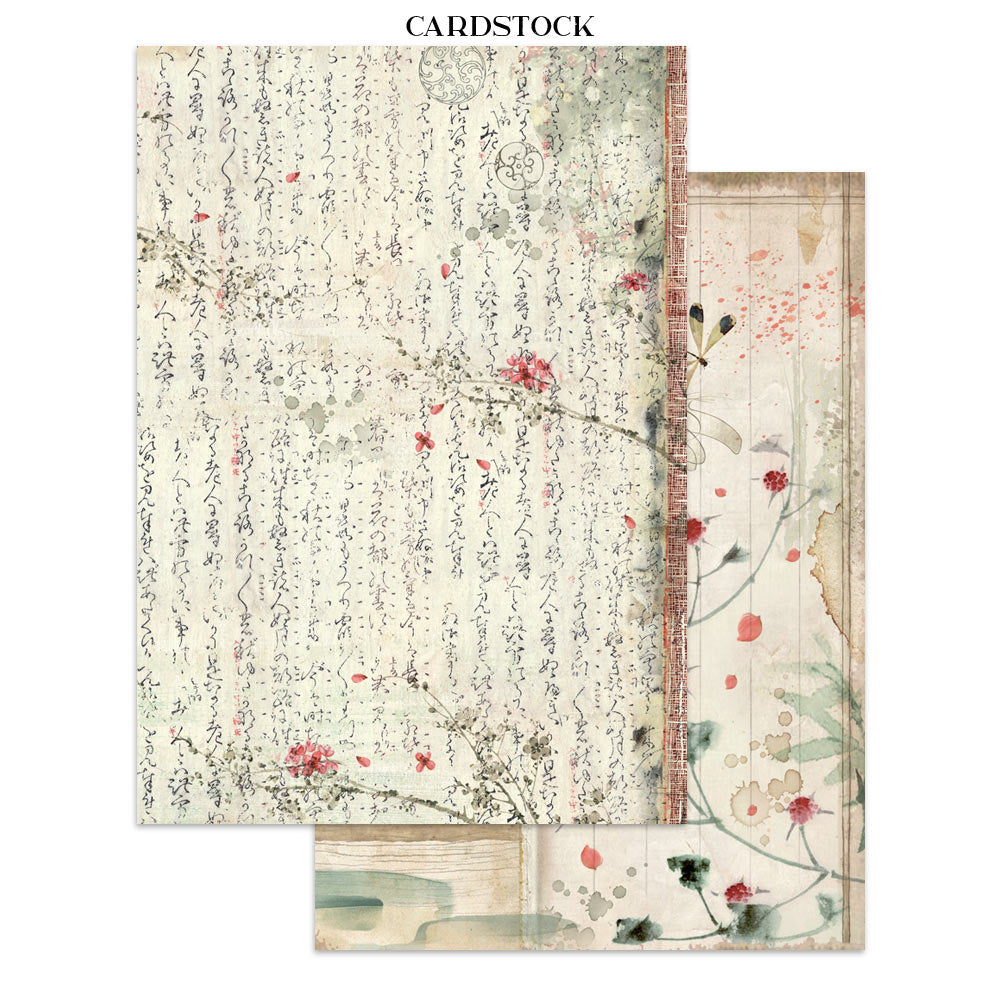Stamperia ORIENTAL GARDEN - A4 Junk Journal - Stickers Cut outs Backgrounds #SBJK26