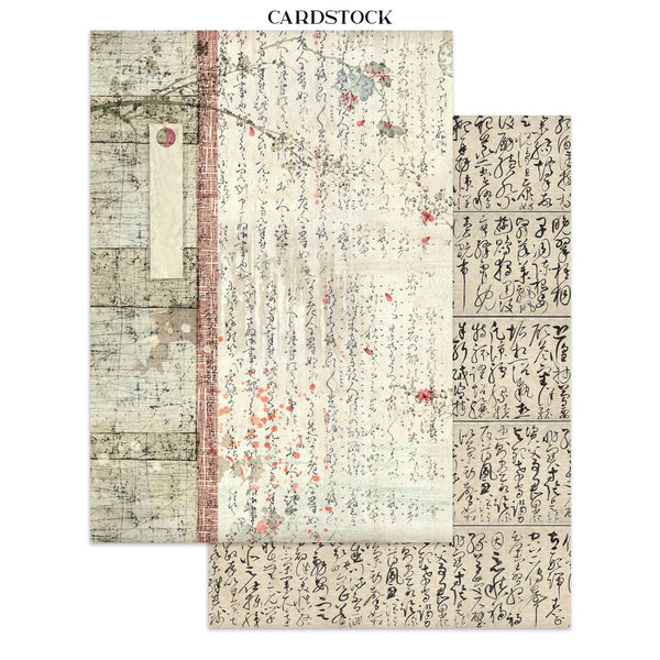 Stamperia ORIENTAL GARDEN - A4 Junk Journal - Stickers Cut outs Backgrounds #SBJK26