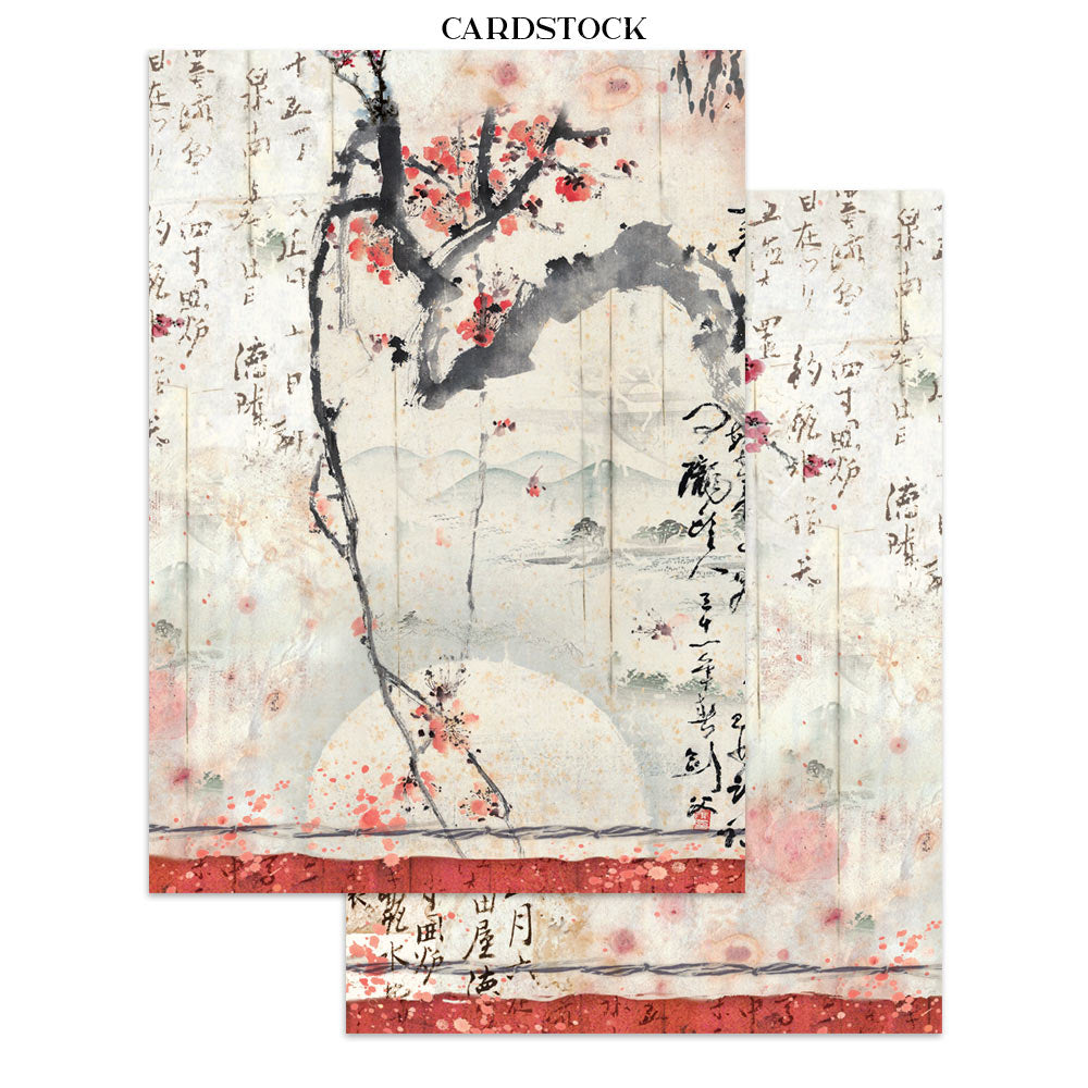 Stamperia ORIENTAL GARDEN - A4 Junk Journal - Stickers Cut outs Backgrounds #SBJK26